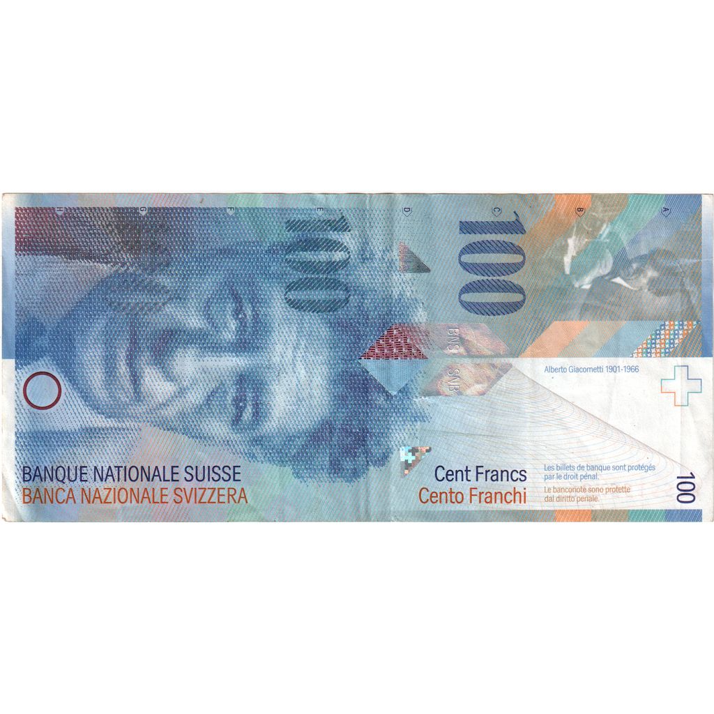 Szwajcaria,
100 Frankenów,
WF(40-45)