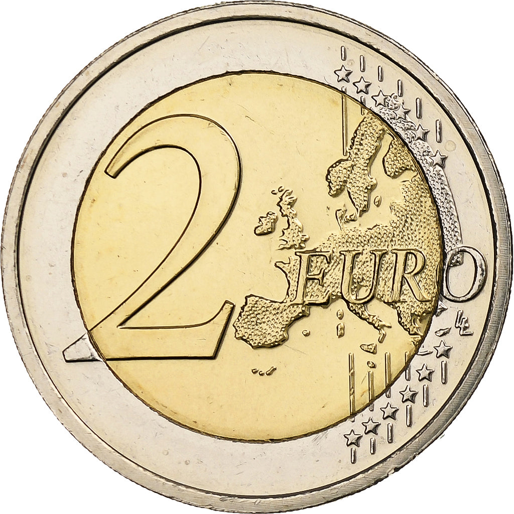Luksemburg,
2 euro,
30 Jahre vor dem Drapeau de l'UE