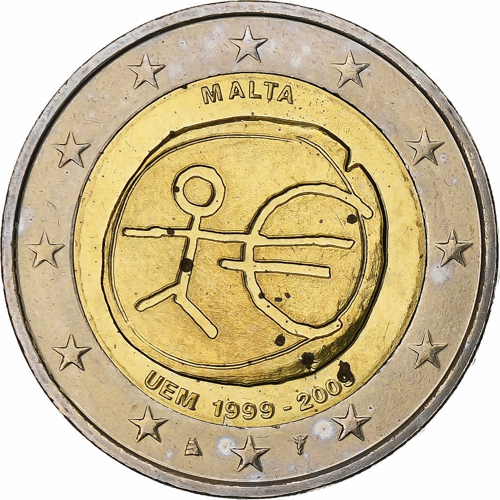 Malta,
2 euro,
Unia Gospodarcza i Monetarna