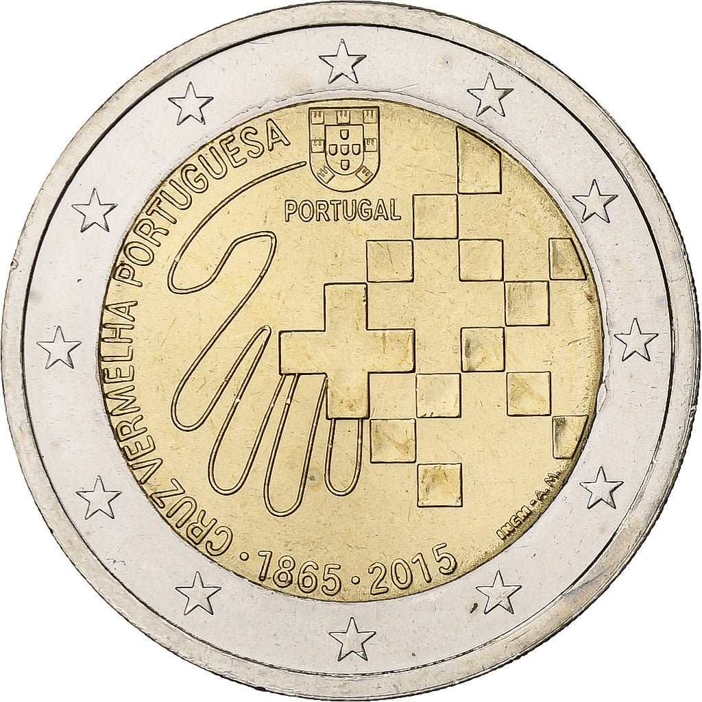 Portugalia,
2 euro,
150 Jahre dla Croix Rouge