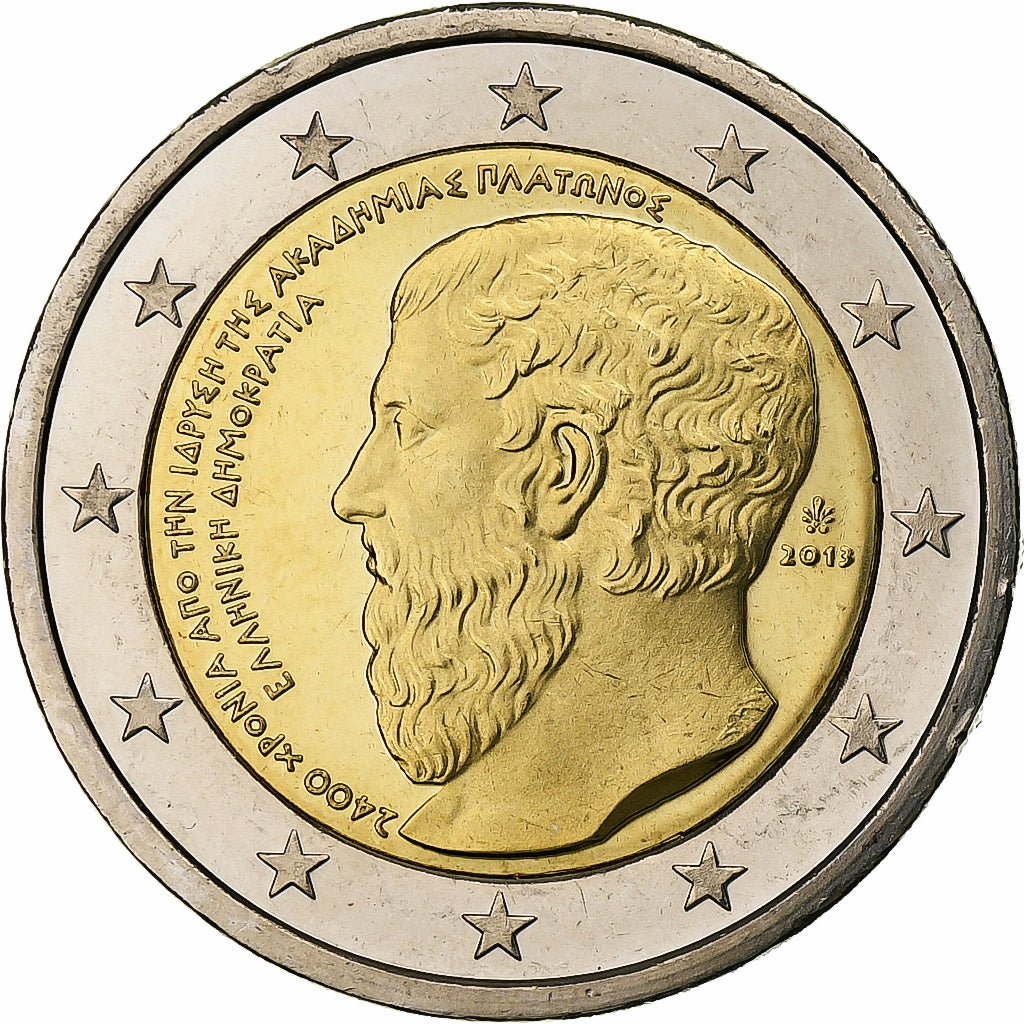 Griechenland,
2 euro,
Platonische Akademie