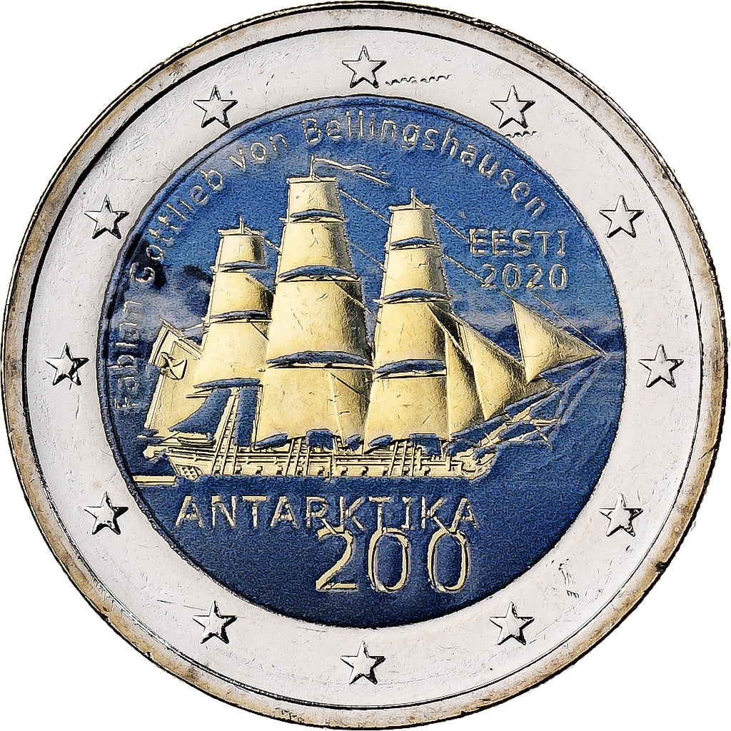 Estland,
2 euro,
Koloriert