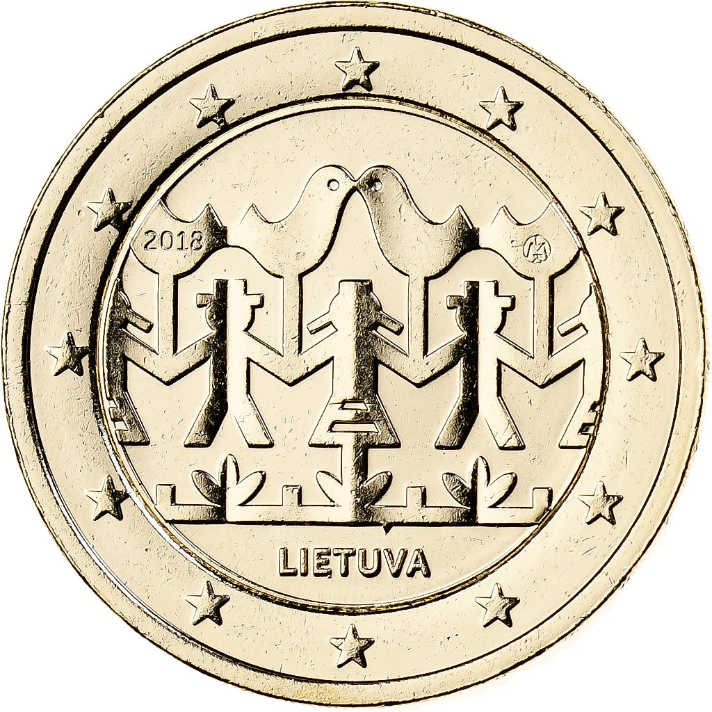 Litwa,
2 euro,
Fantasieprägung .Dorée