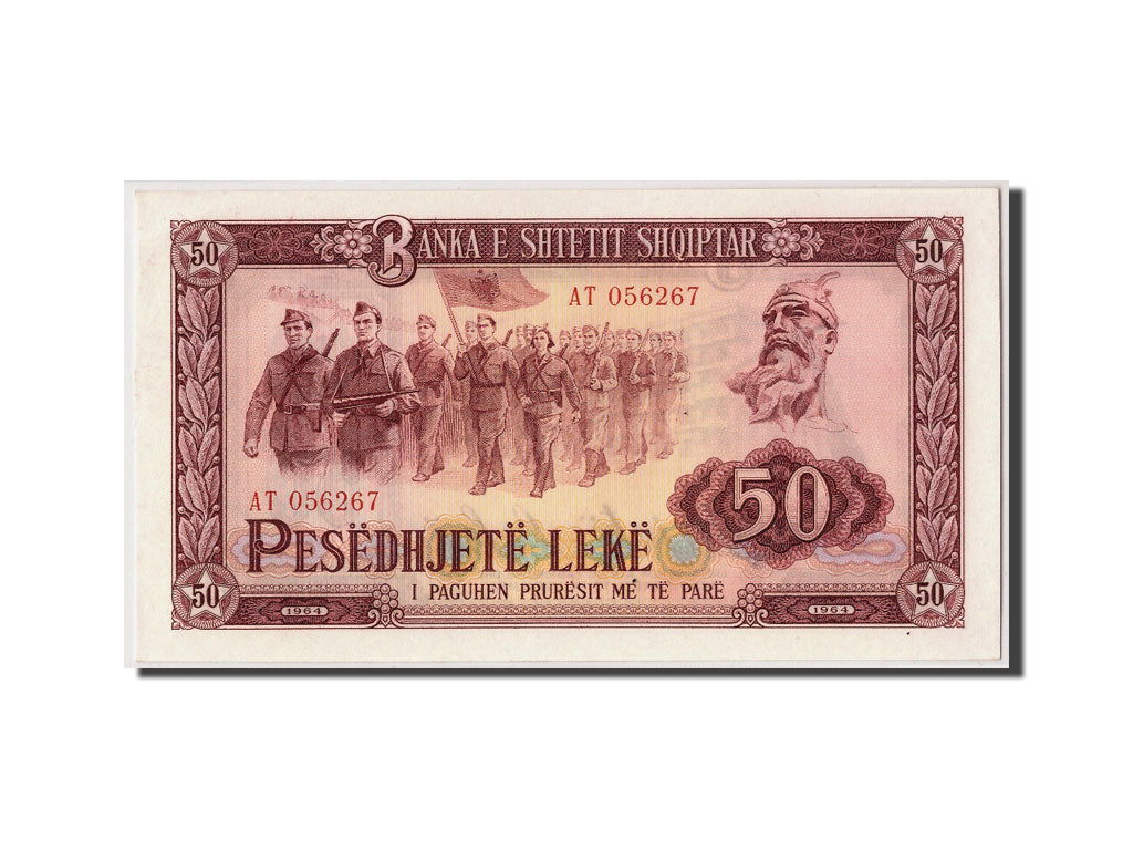 Banknot,
Albania,
50 Leków