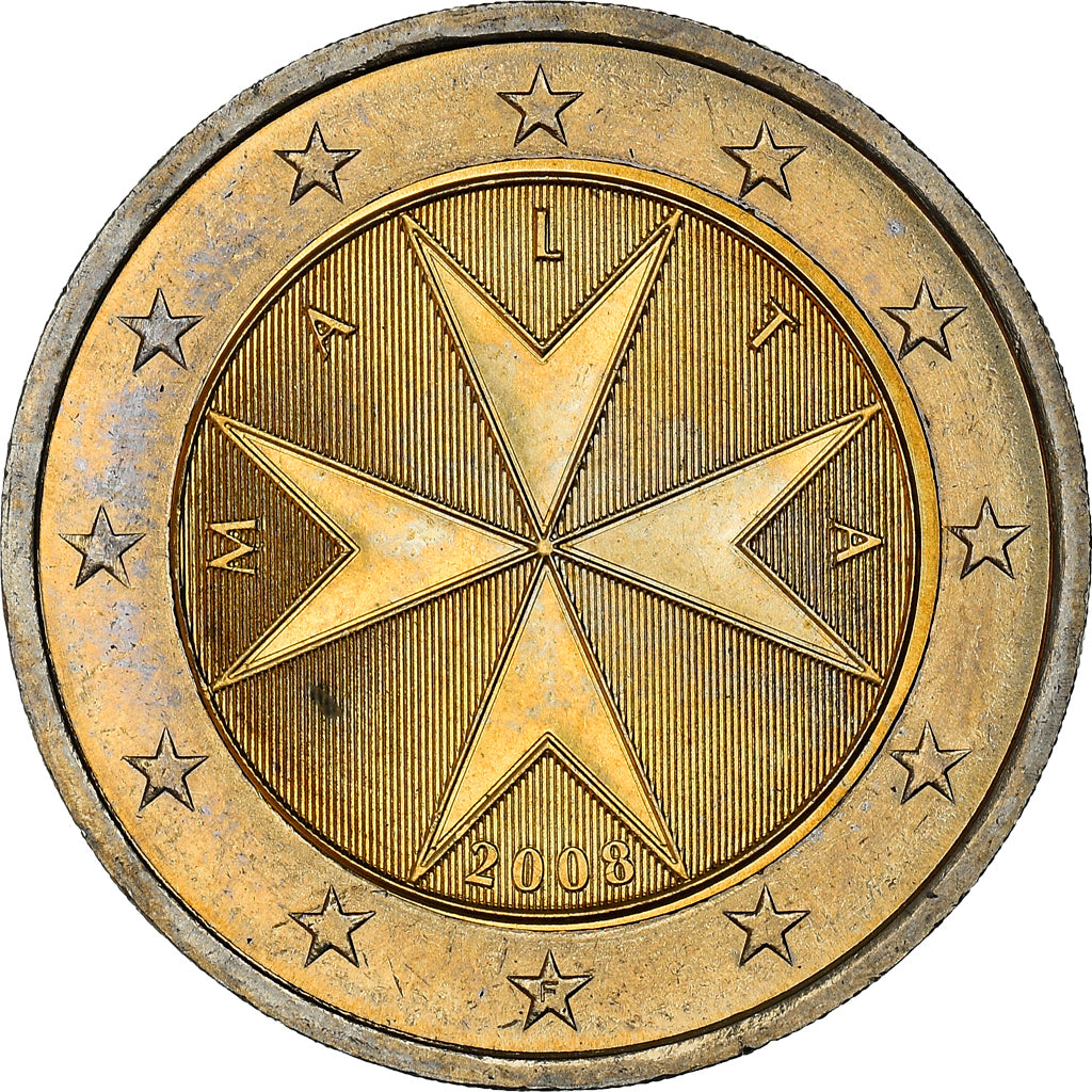Malta,
2 euro,
Malteserkreuz