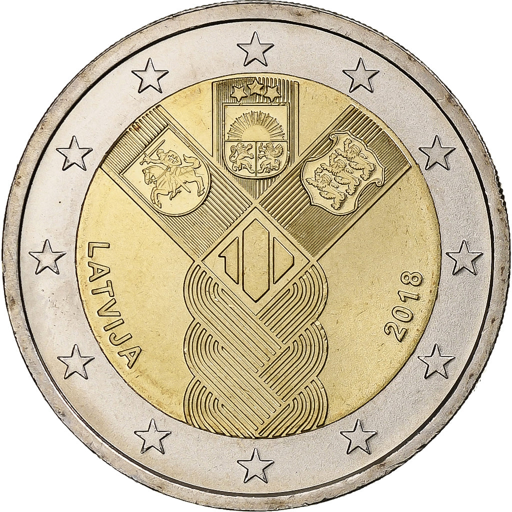 Lettland,
2 euro,
100 Jahre alternatywnie