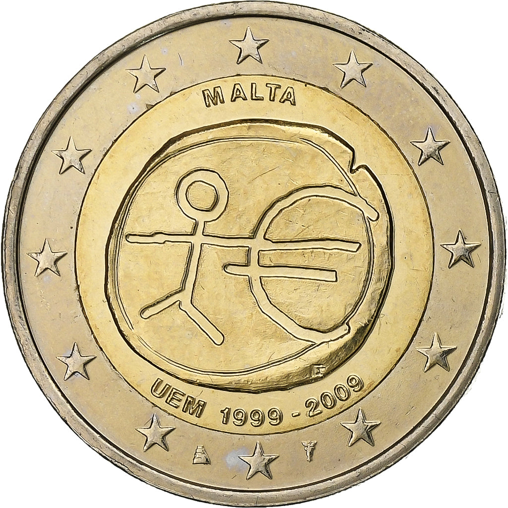 Malta,
2 euro,
Europäische Währungsunion