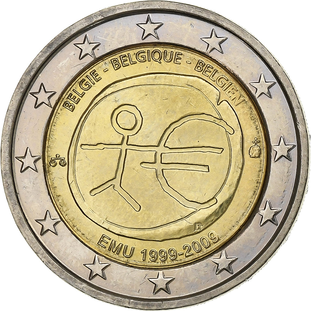 Belgia,
2 euro,
Europäische Währungsunion