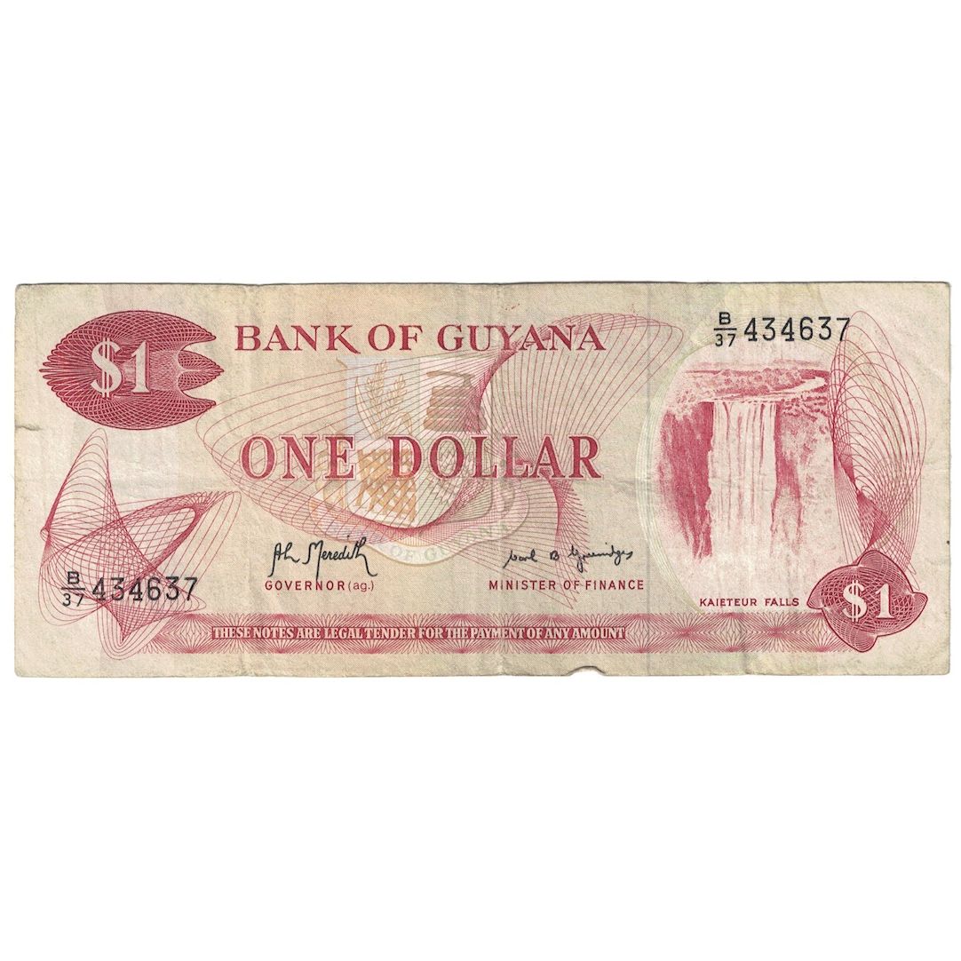 Banknot,
Gujana,
1 dolar