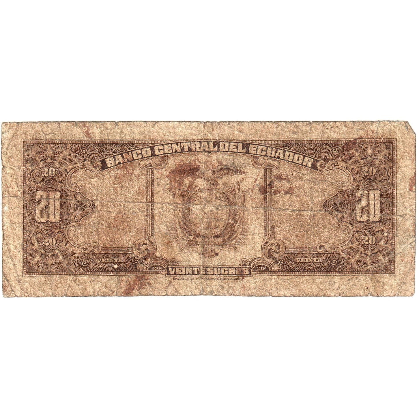 Ekwador,
20 Sucre,
1980
