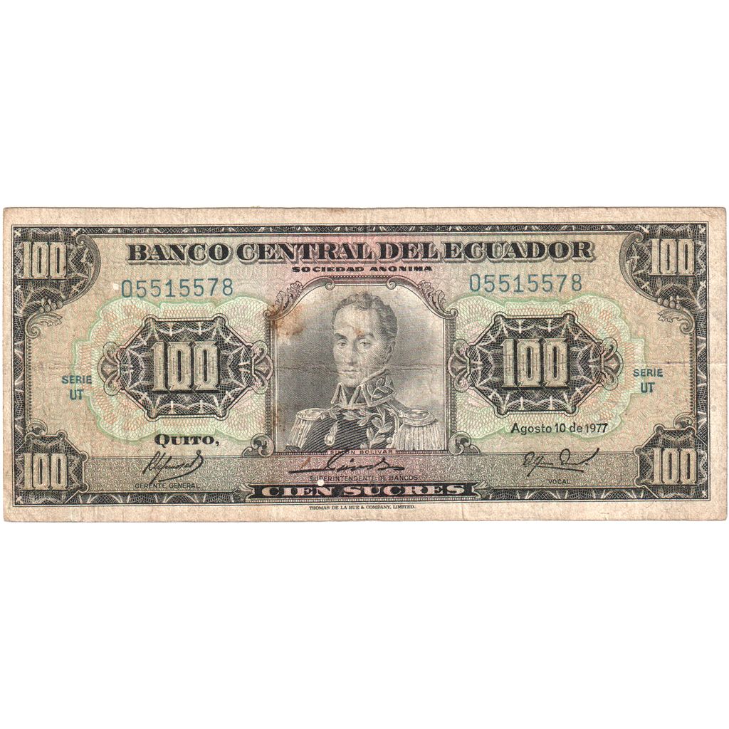 Ekwador,
100 Sucre,
10.08.1977