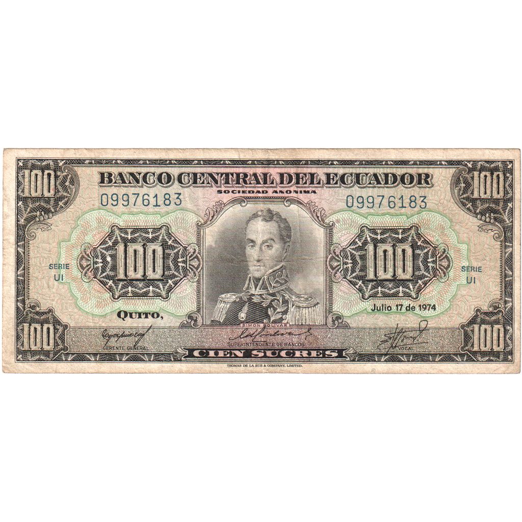 Ekwador,
100 Sucre,
17.07.1974