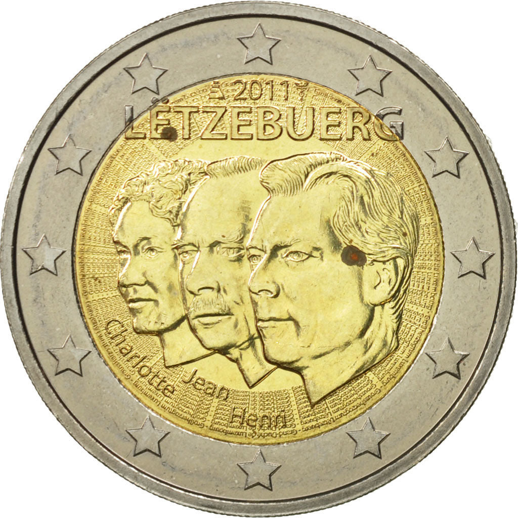 Luksemburg,
2 euro,
Jean Leutnant-przedstawiciel