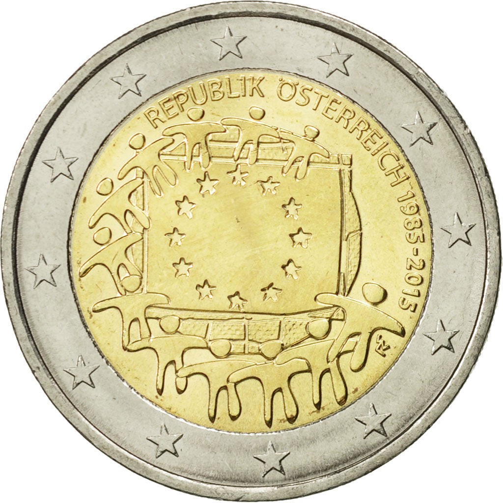 Österreich,
2 euro,
Europäischer Vorhang