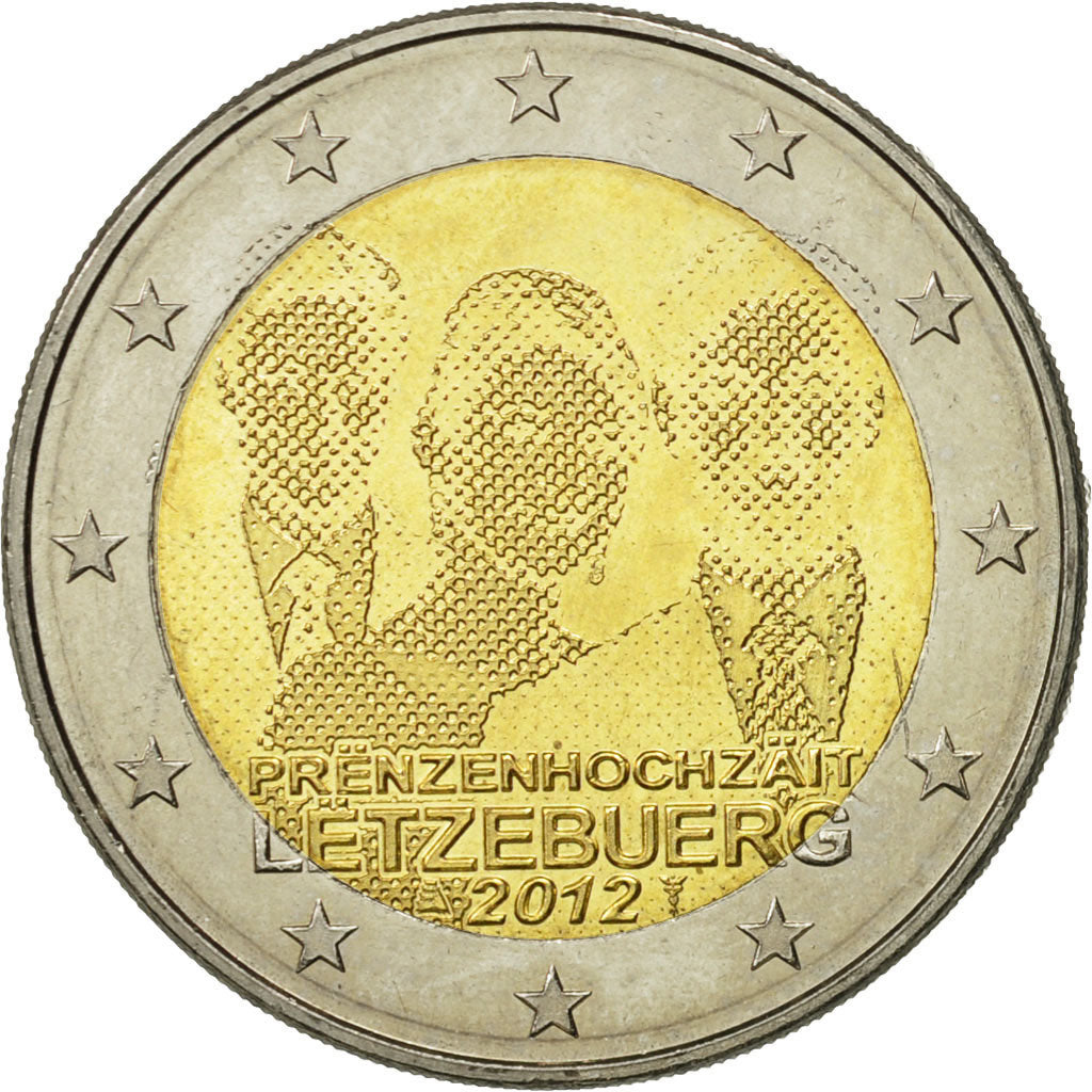 Luksemburg,
2 euro,
Mariage Fürst