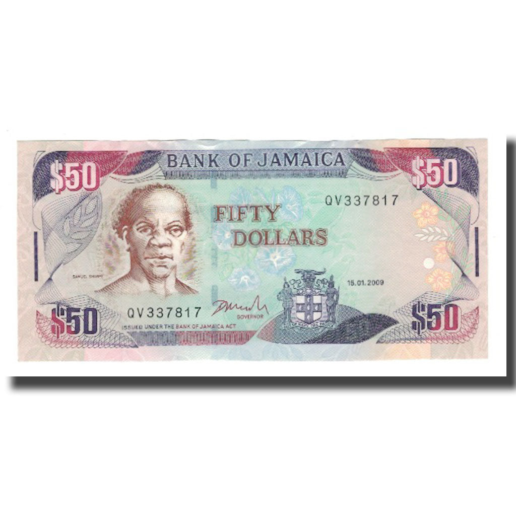 Banknot,
Jamajka,
50 dolarów