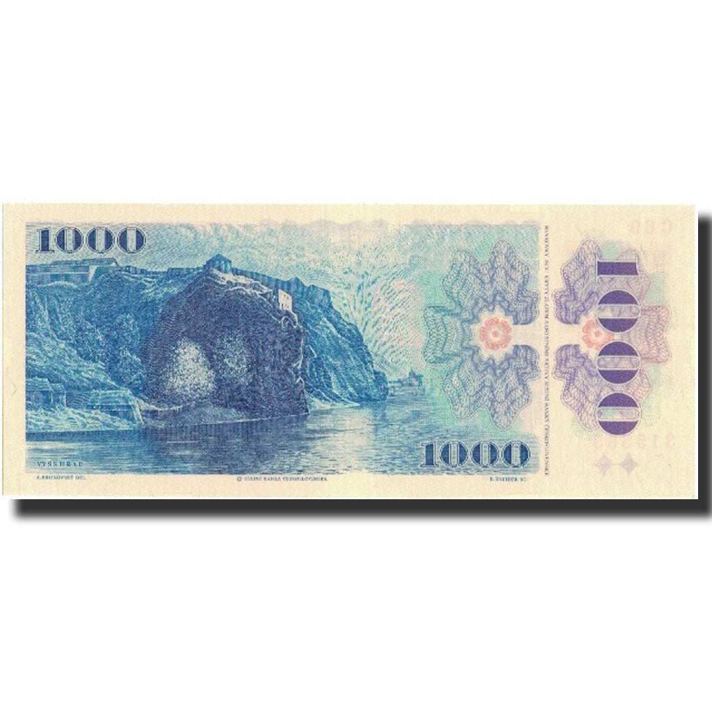 Banknot,
Czechy,
1000 koron