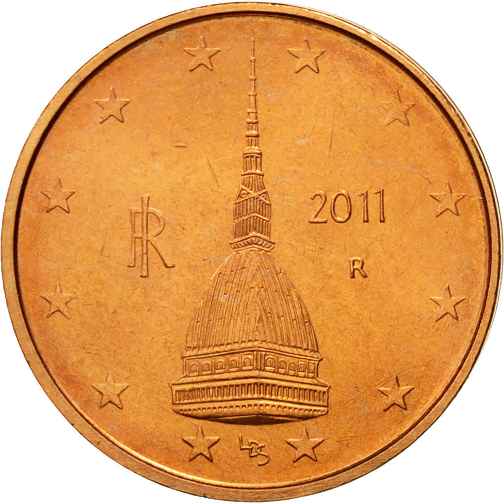 włoski,
2 eurocenty,
2011