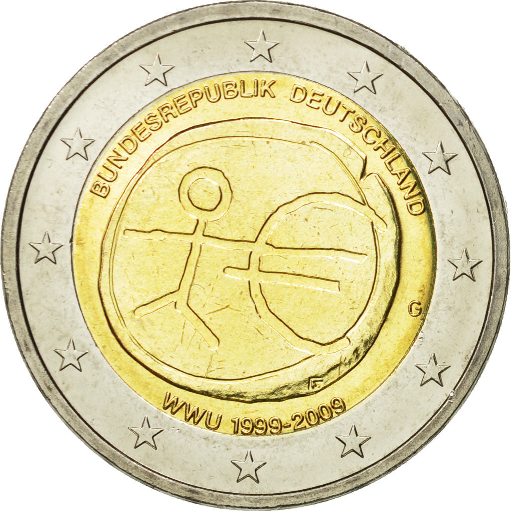 DEUTSCHLAND - BUNDESREPUBLIK,
2 euro,
10. Jahrestag von EMU