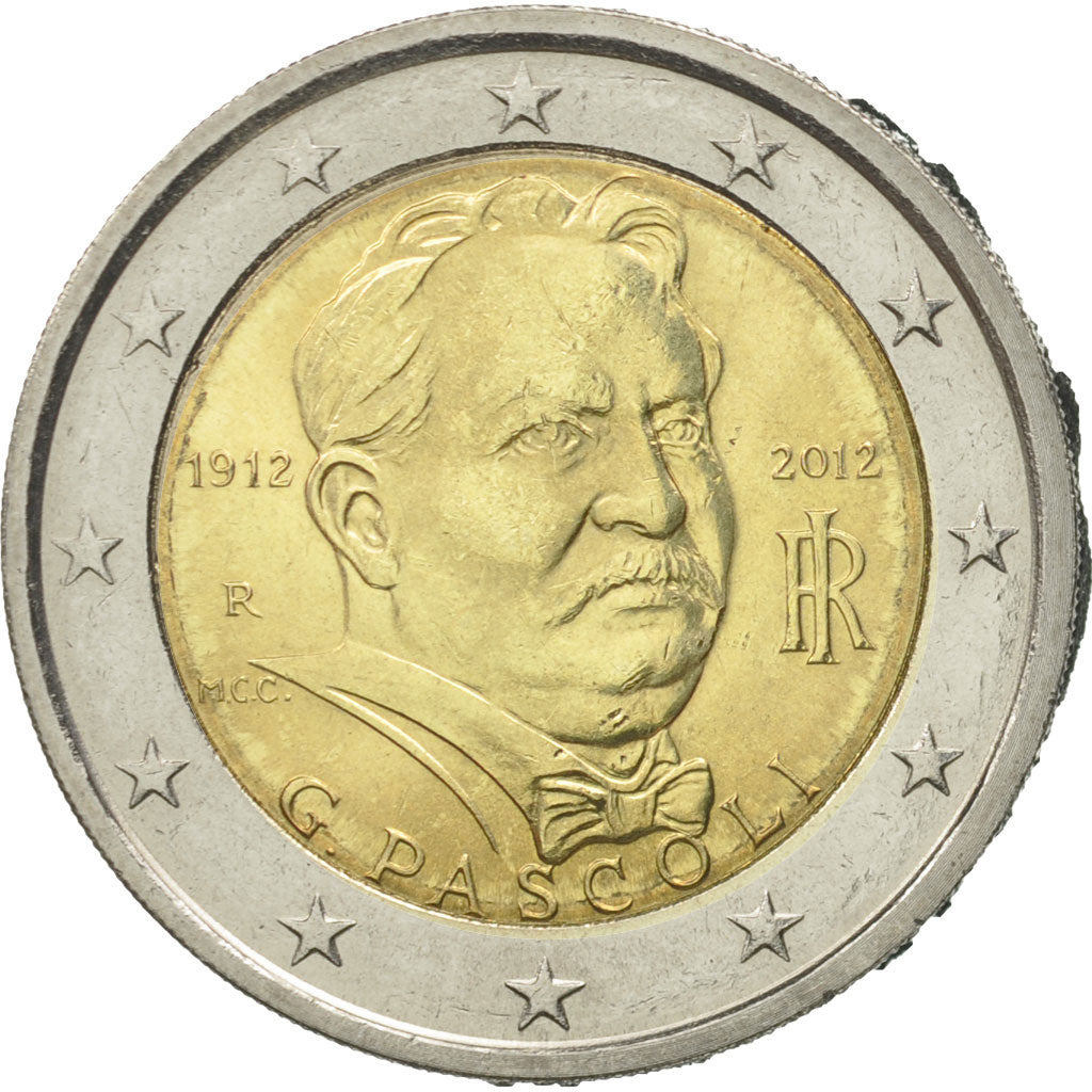 włoski,
2 euro,
100. Todestag von Giovanni Pascoli