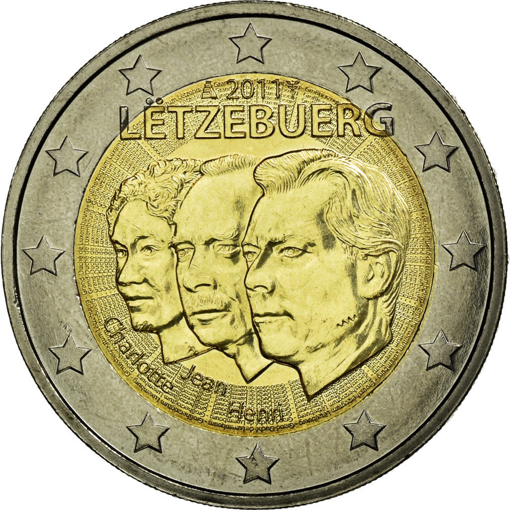 Luksemburg,
2 euro,
Jean von Luxemburg – Nassau