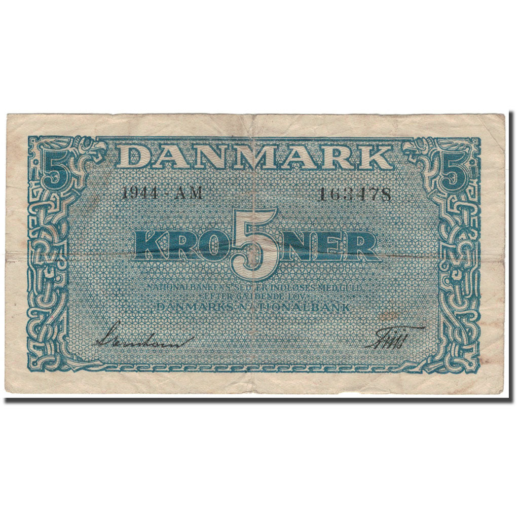 Banknot,
Dania,
5 koron