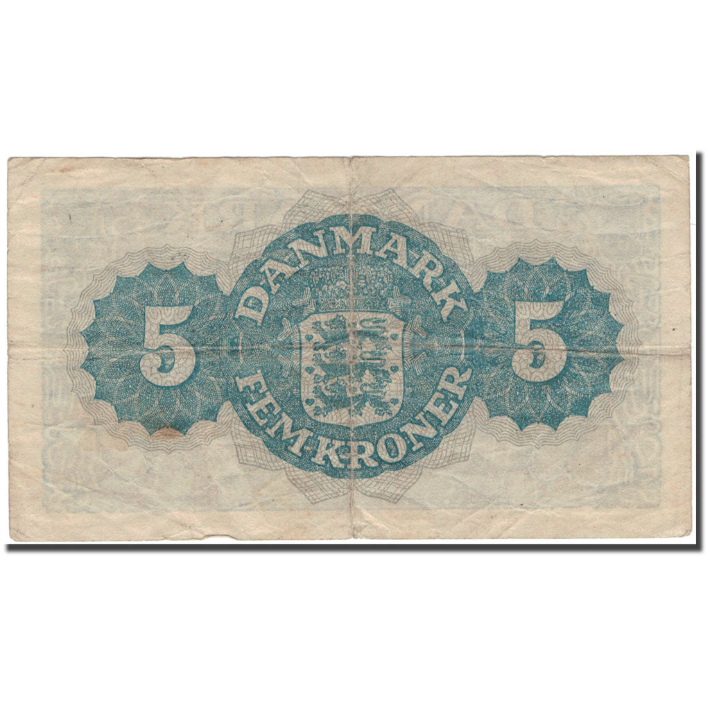 Banknot,
Dania,
5 koron