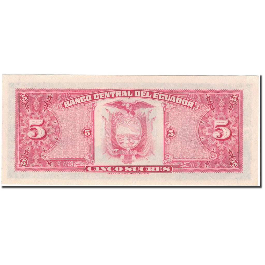 Banknot,
Ekwador,
5 Sucre
