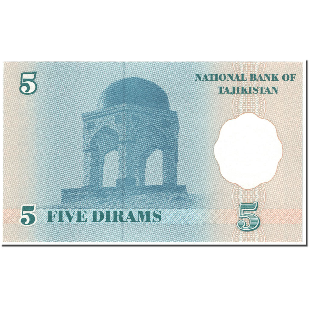Banknot,
Tadżykistan,
5 Diram