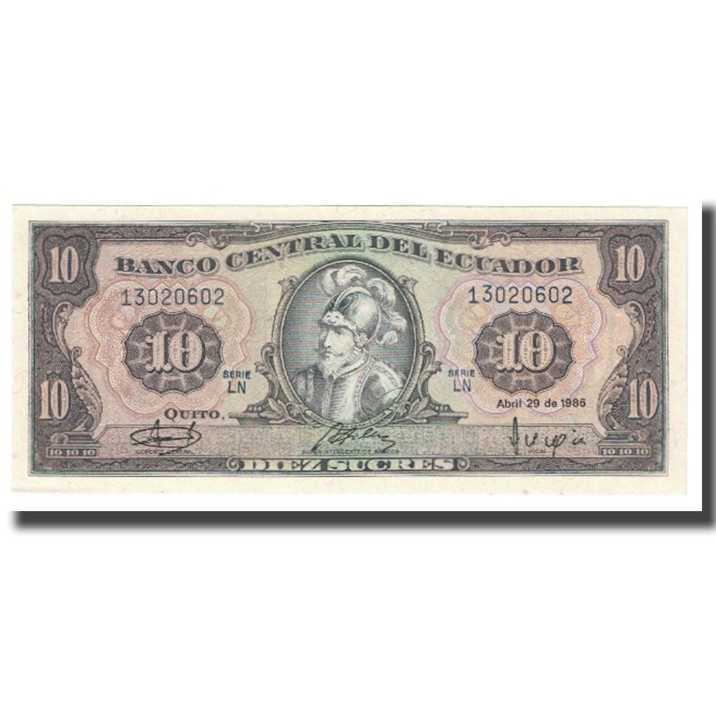 Banknot,
Ekwador,
10 Sucre