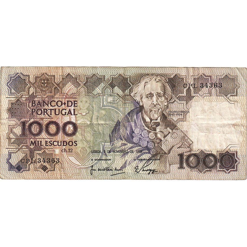 Banknot,
Portugalia,
1000 escudo