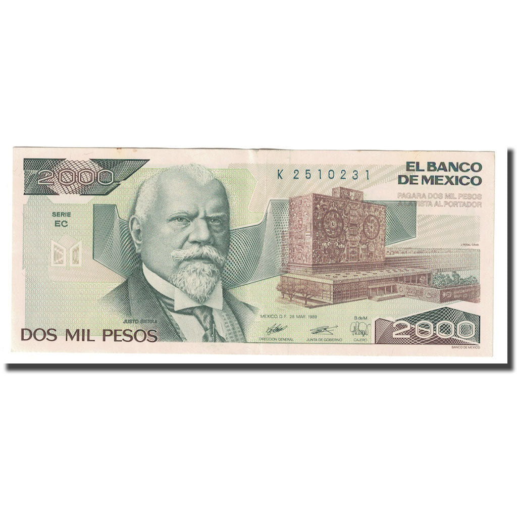 Banknot,
Meksyk,
2000 peso