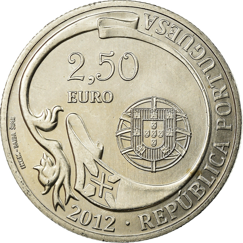 Portugalia,
2 1/2 Euro,
Navire Ecole Sagres