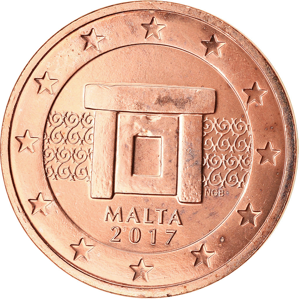 Malta,
2 eurocenty,
2017