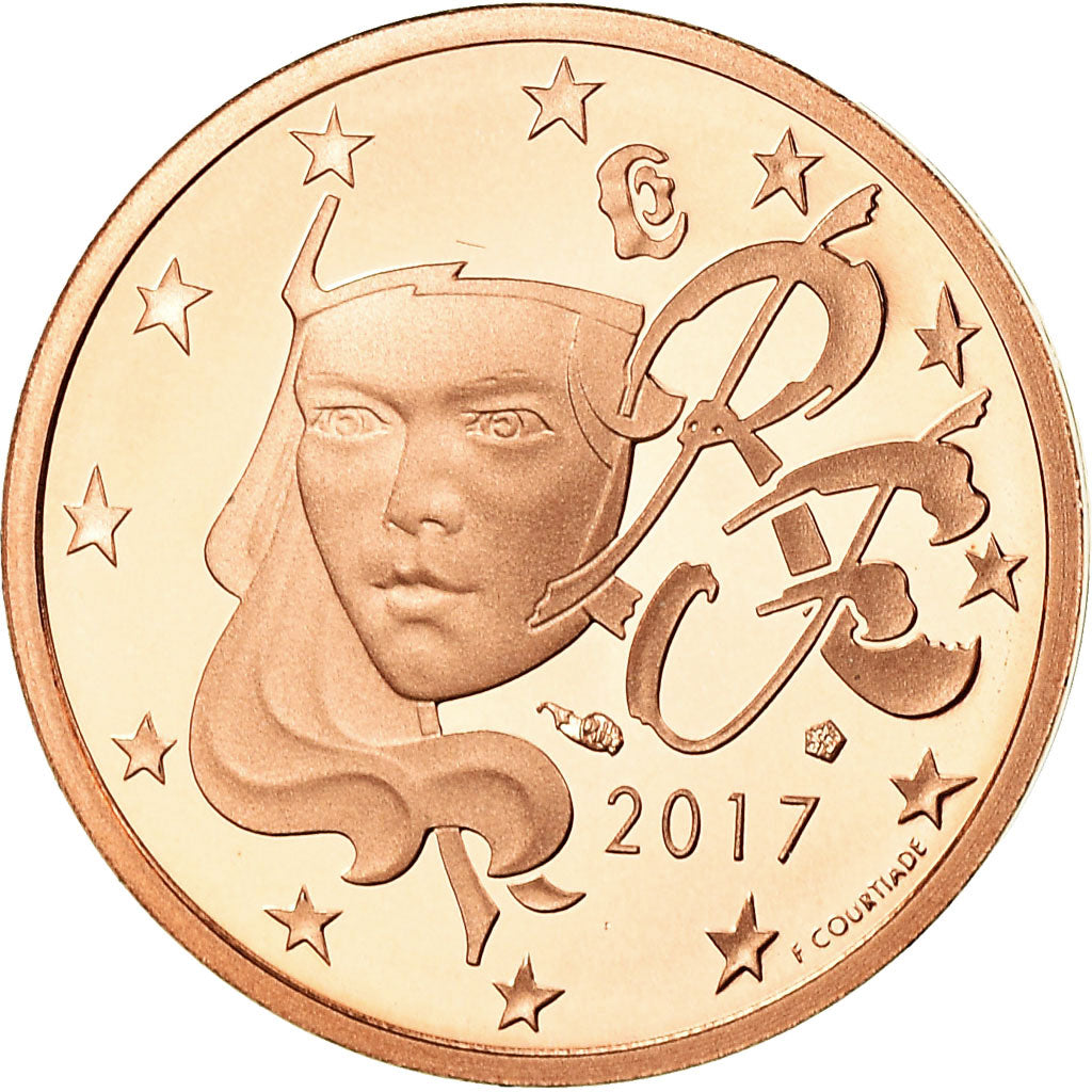 Francja,
2 eurocenty,
2017