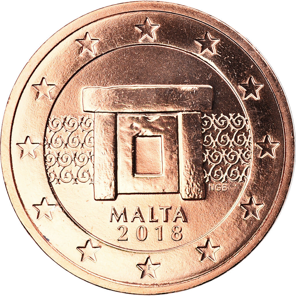 Malta,
2 eurocenty,
2018