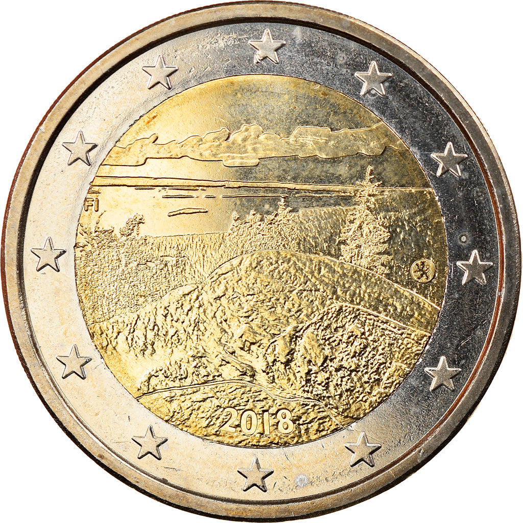 Finlandia,
2 euro,
Landschafts-Koli