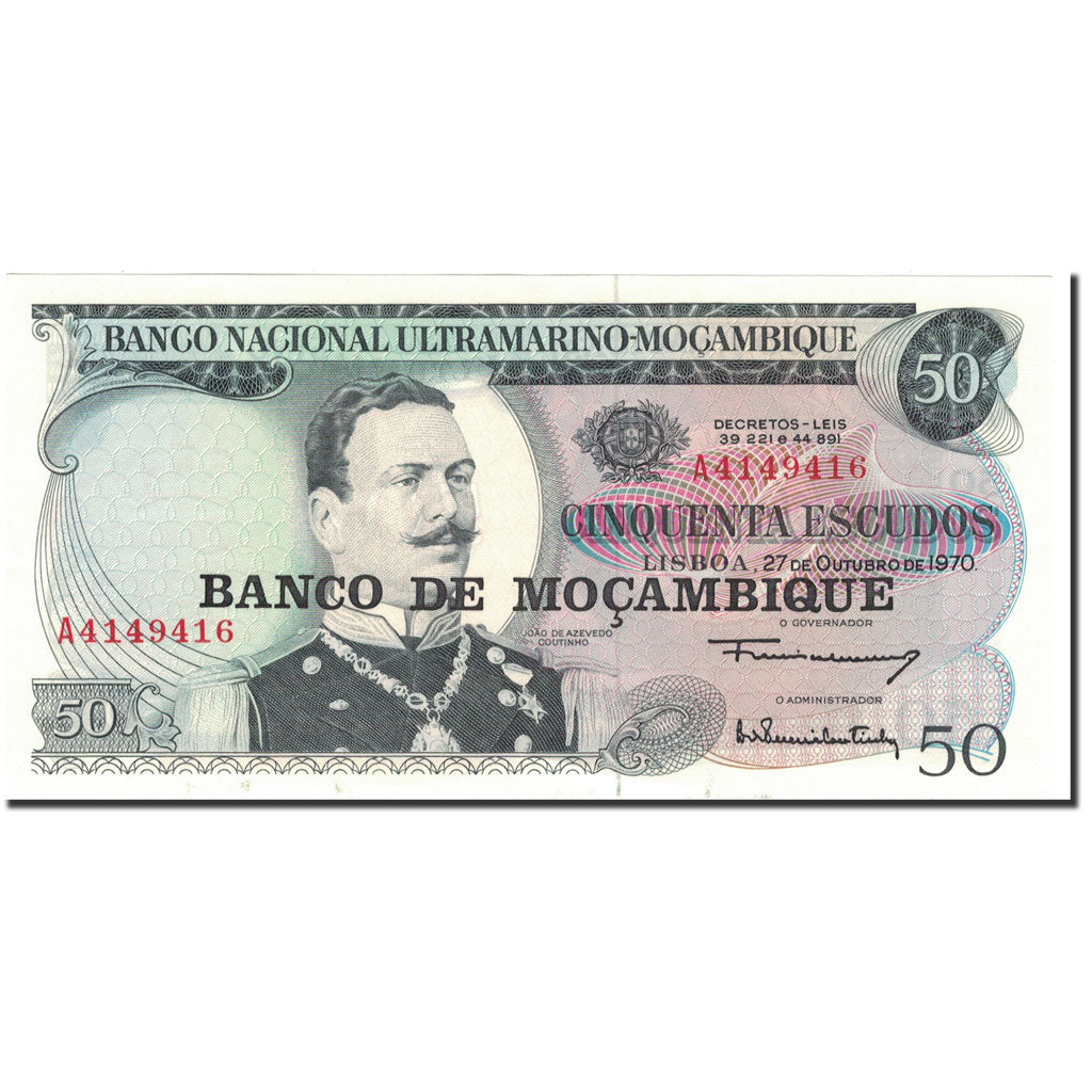 Banknot,
Mozambik,
50 escudo