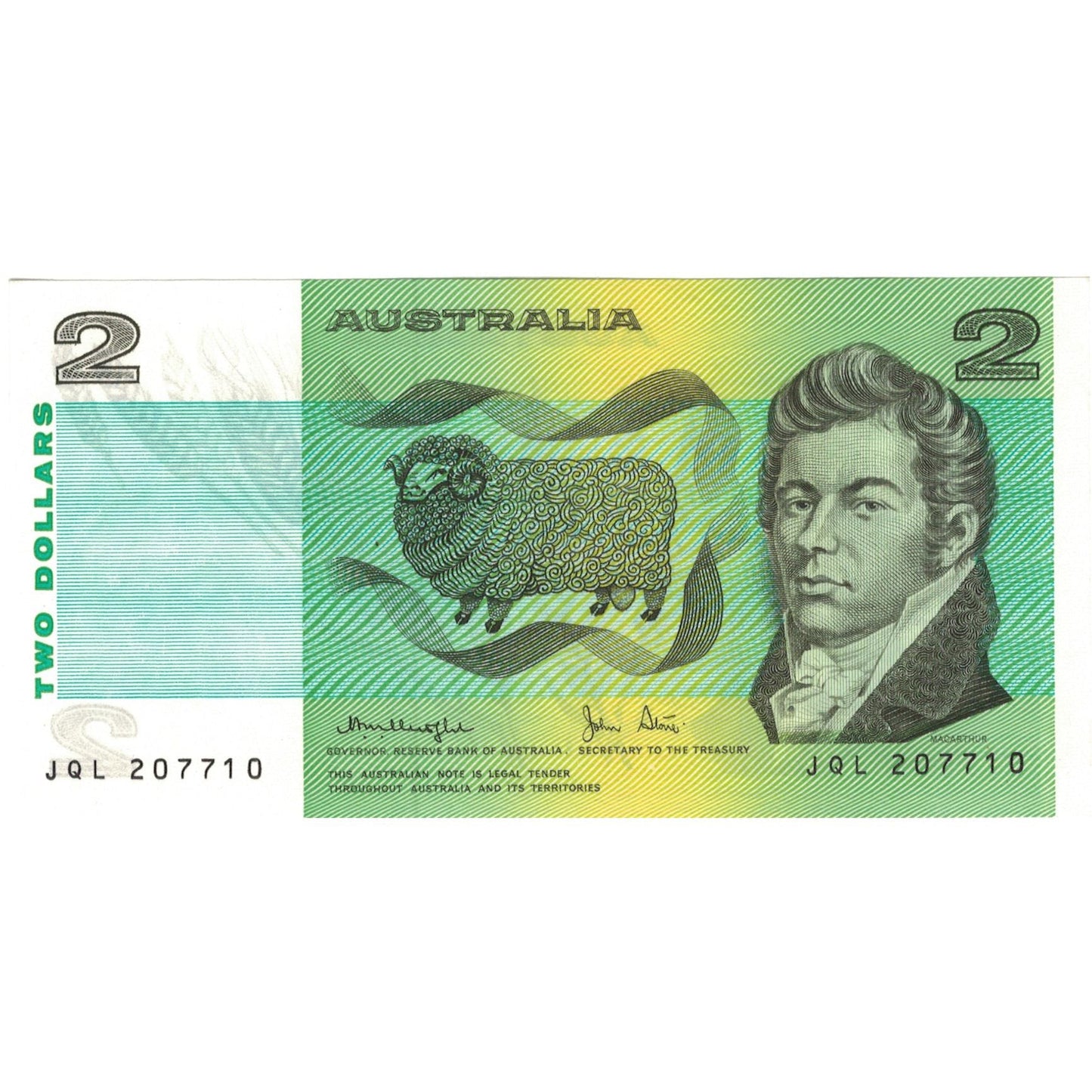 Banknot,
Australia,
2 dolary