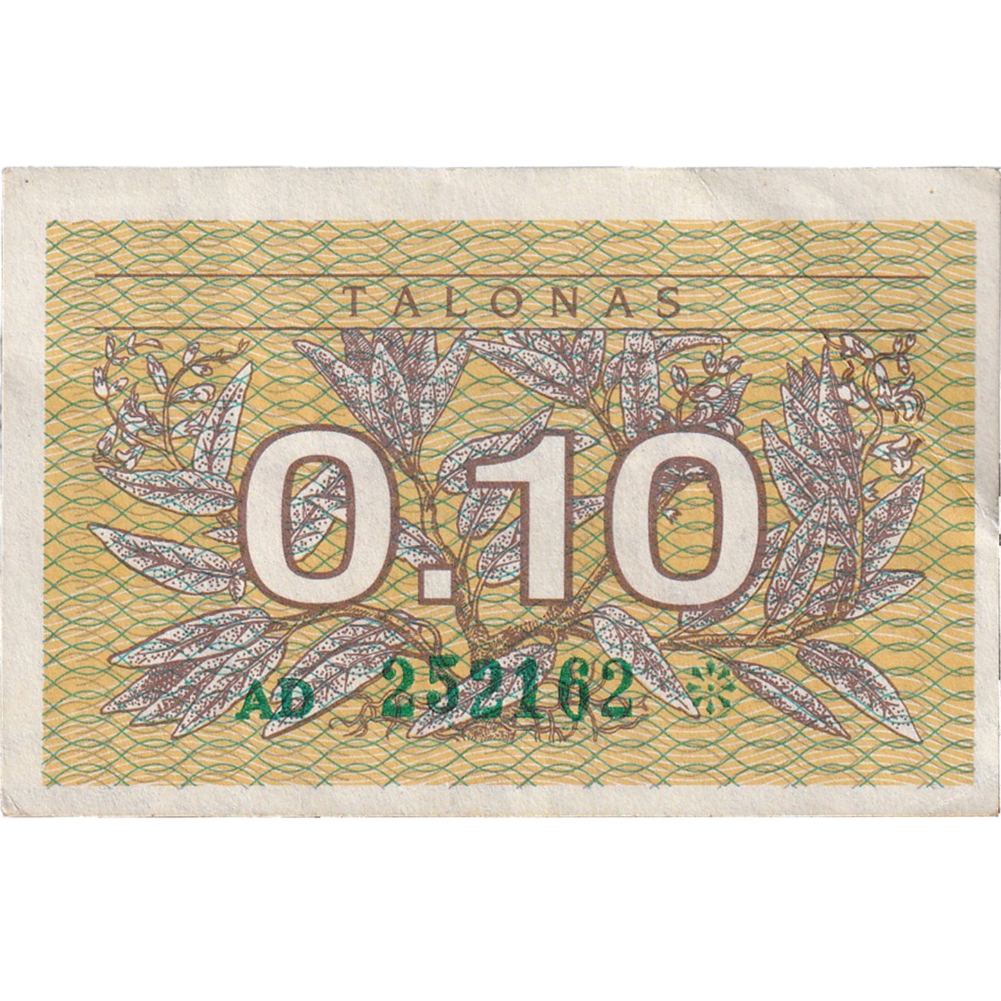 Litwa,
0,10 Talonów,
1991