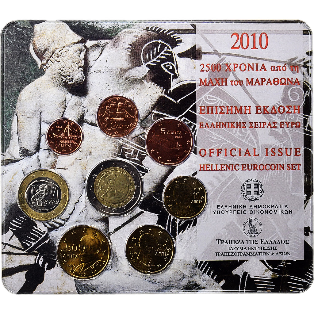 Griechenland,
Setze 1 ct. - 2 euro,
2010