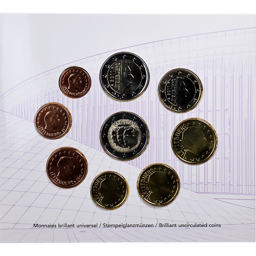 Luksemburg,
Henri,
Setze 1 ct. - 2 euro