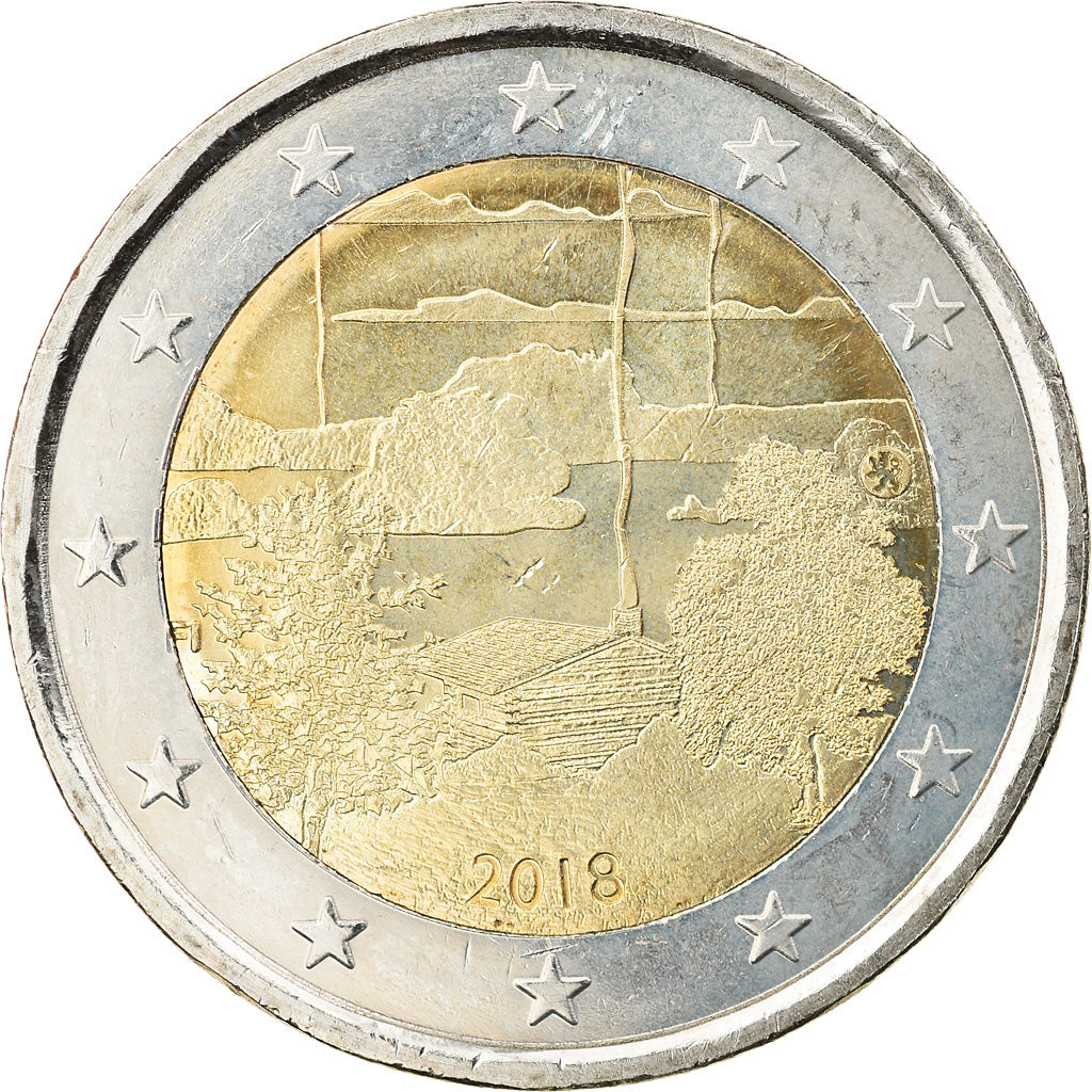 Finlandia,
2 euro,
Kultur der finnischen Sauna