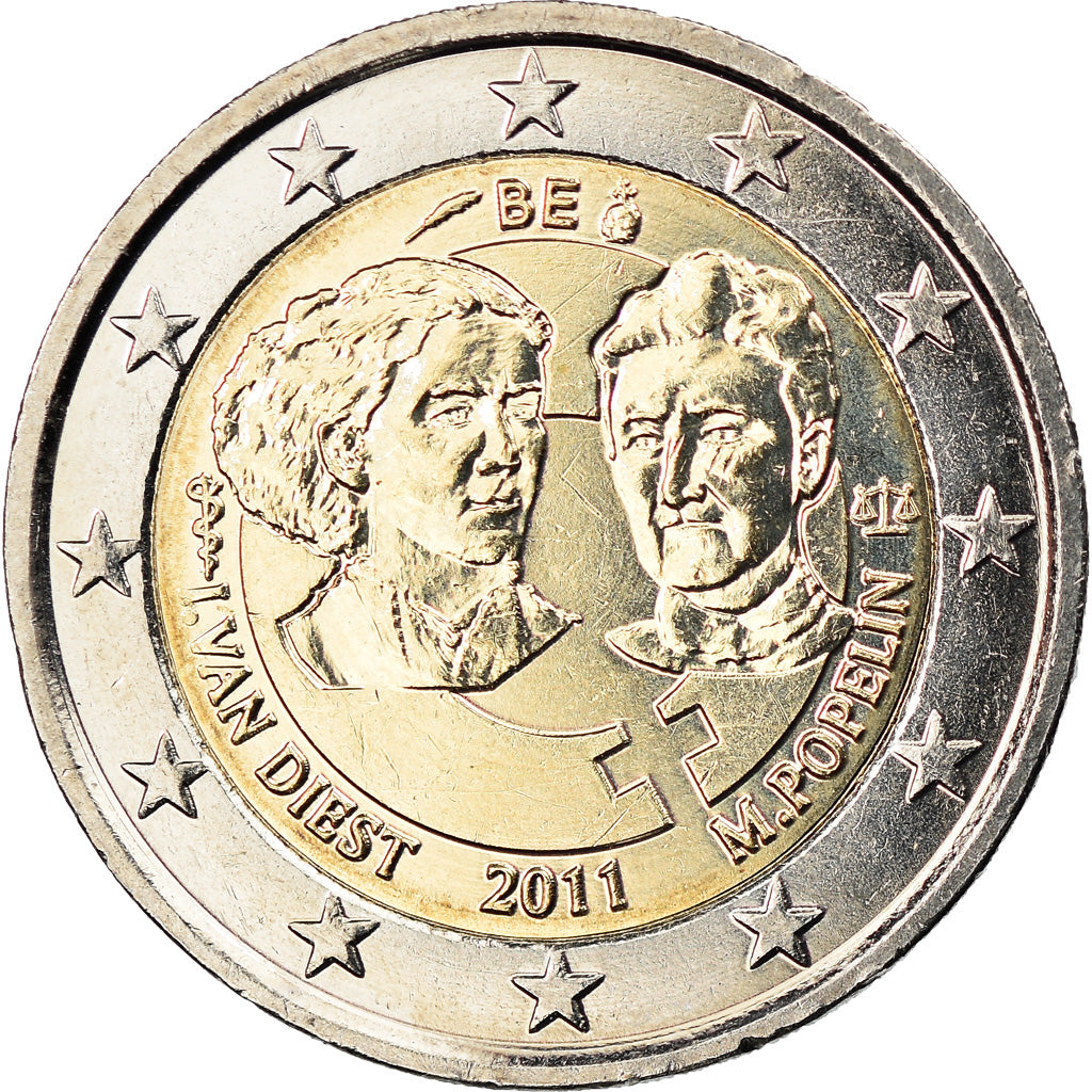 Belgia,
2 euro,
Die Rechte der Frau