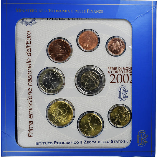 włoski, 
  
  1 cent za 2 euro, 
  
  2002