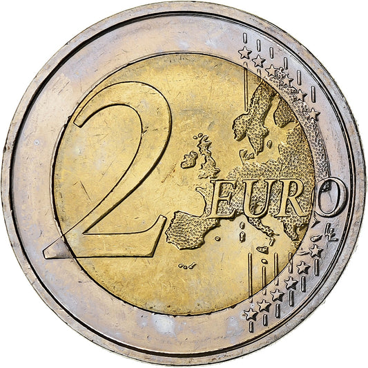 Belgia, 
  
  2 euro, 
  
  10. Jahrestag von EMU