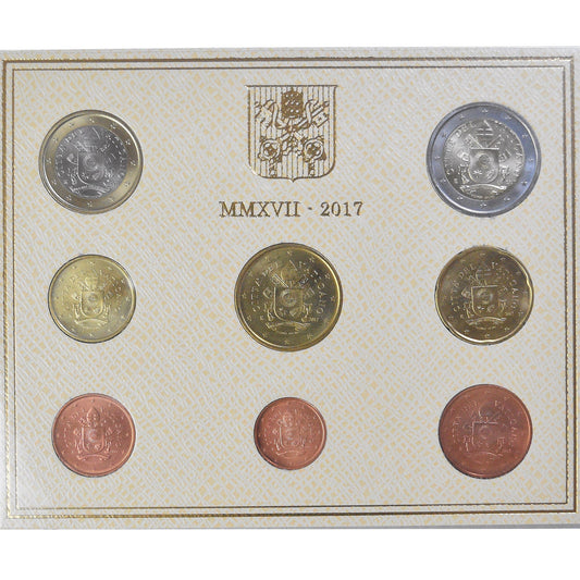 Watykan, 
  
  Setze 1 ct. - 2 euro, 
  
  Papt Franziskus
