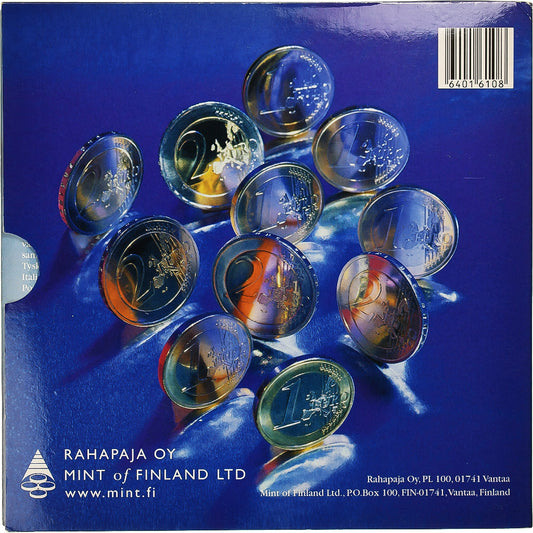 Finlandia, 
  
  Setze 1 ct. - 2 Euro + Jeton, 
  
  2002