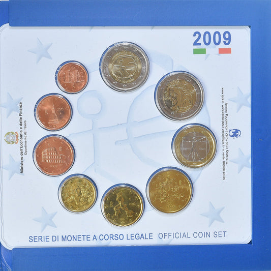 włoski, 
  
  Setze 1 ct. - 2 euro, 
  
  2009