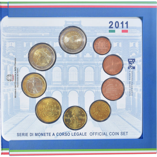 włoski, 
  
  Setze 1 ct. - 2 euro, 
  
  2011